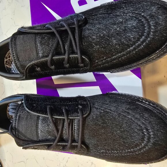 NIKE SB Zoom Janoski OG+ Skate HF3060-001 Triple Black Pony Hair 2025 MENS 10 - Picture 8 of 10